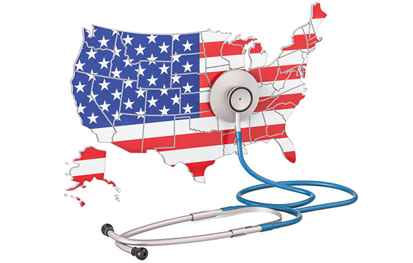 American healthcare system graphic