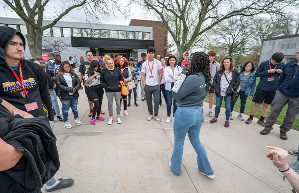 Families on a campus tour at UHart