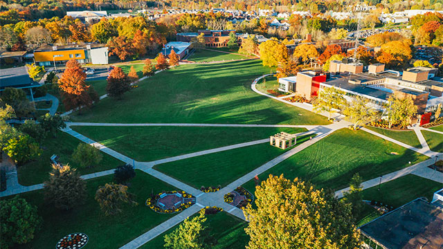 UHart quad during the fall