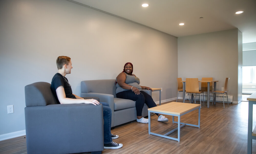 Expanded Living Room with Recessed Lighting