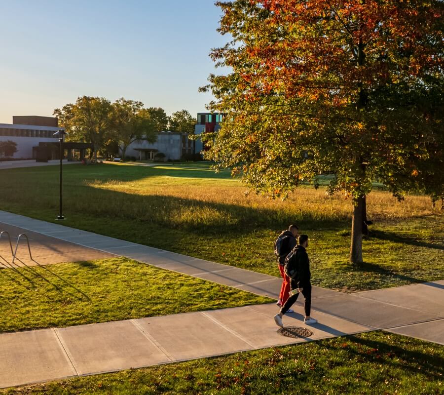 Students Walking on Campus