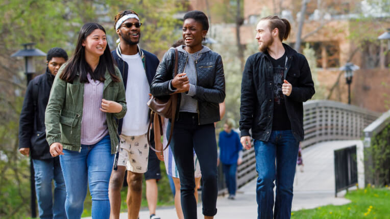 Students walking together