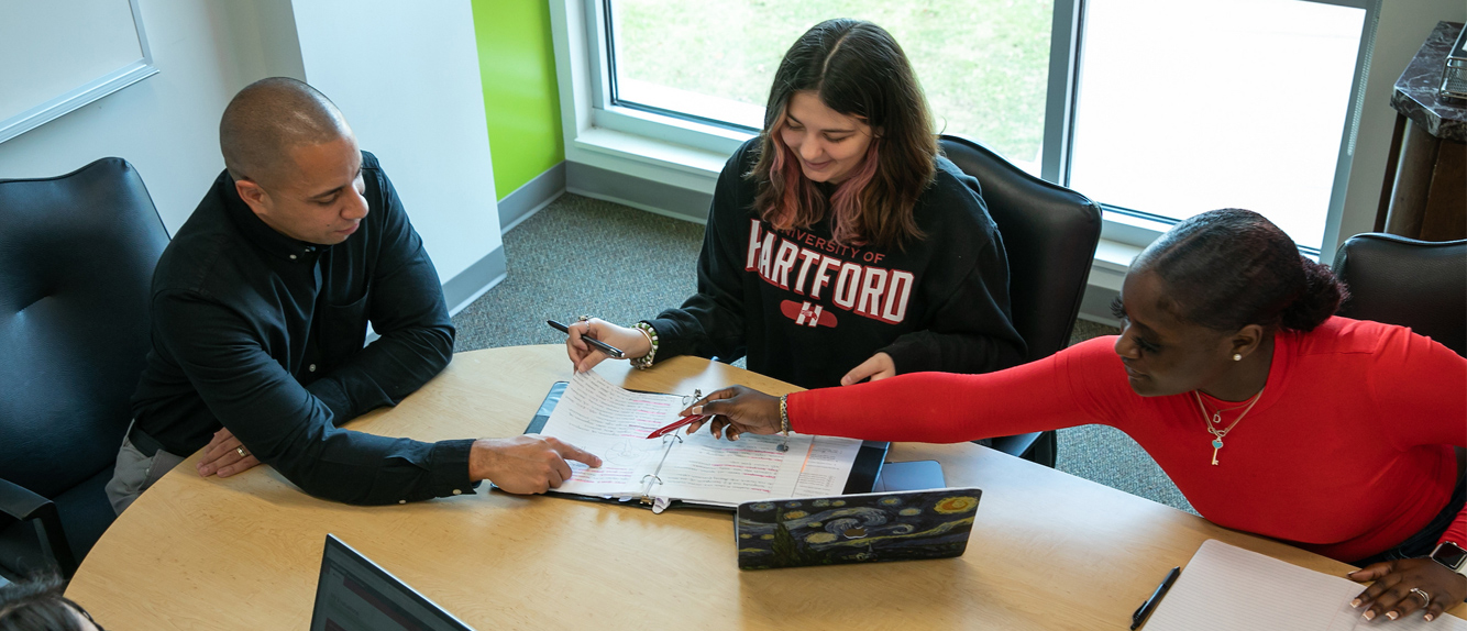 students studying