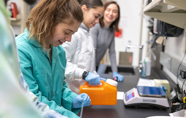 UHart student in the Health Center Hydration lab