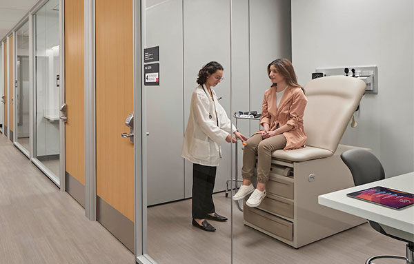 UHart PMAP student in the Hursey Center with patient