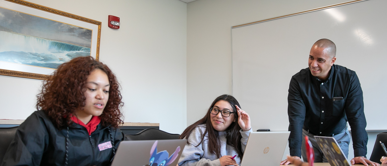 students studying