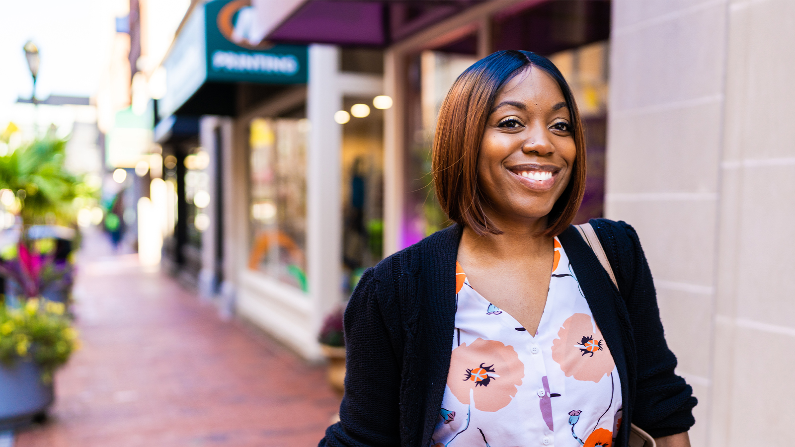 Woman smiling