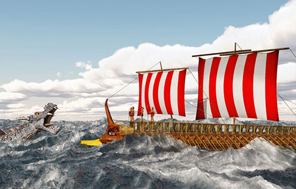 Artistic rendering of Homer story