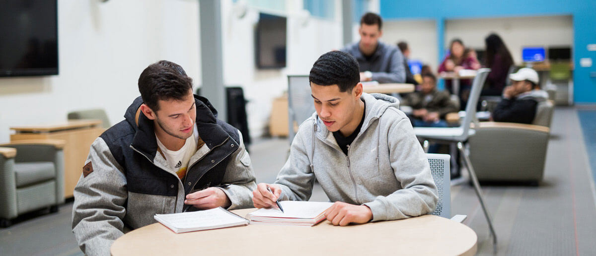 Student studying