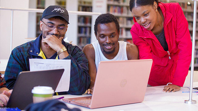 Students Working at Computer