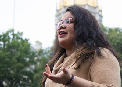 Student at State Capitol