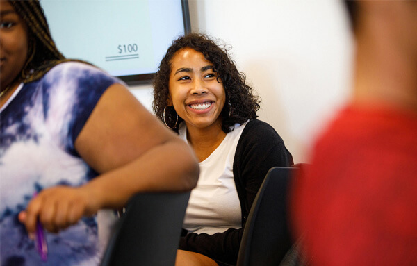 Student smiling