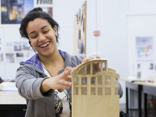 High school student in summer architecture institute