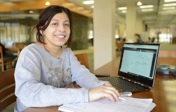 Student on laptop