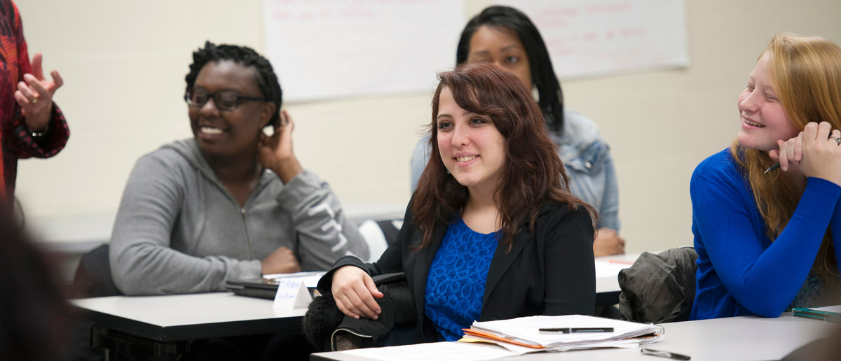 Education students in classroom