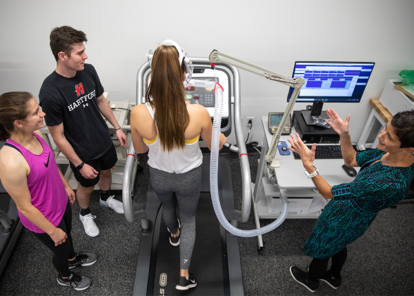 exercise science student with faculty