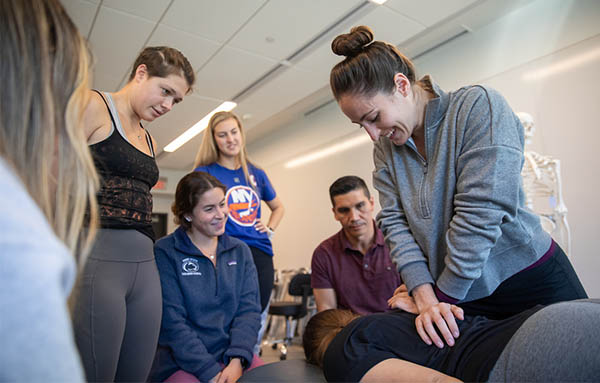 students in physical therapy classroom
