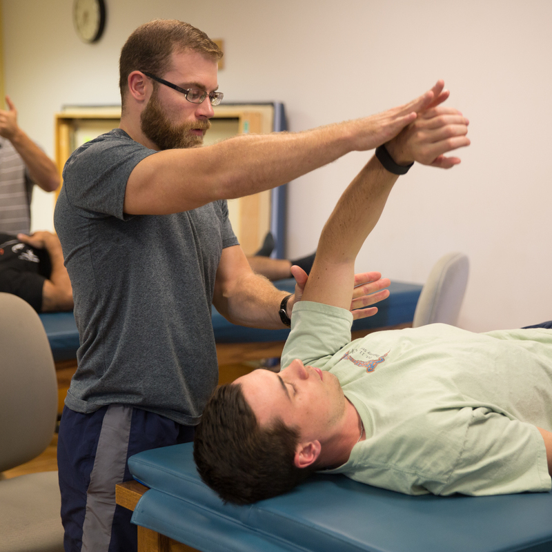 Physical therapy students in class