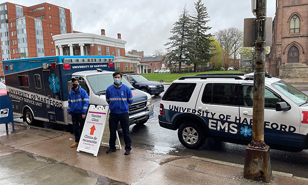 student ems team at clinic