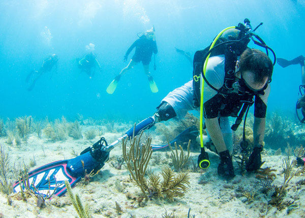 underwater prosthetic research