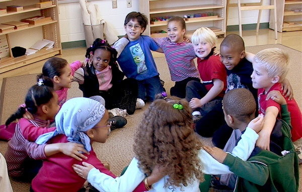 children sitting in circle