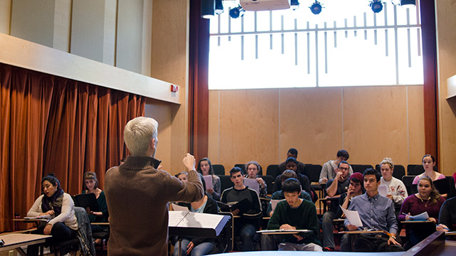 Choral class in Room 21