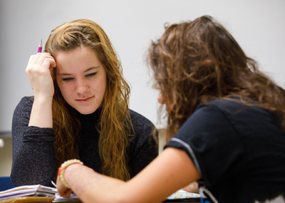 Students studying