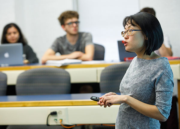 Professor lecturing class