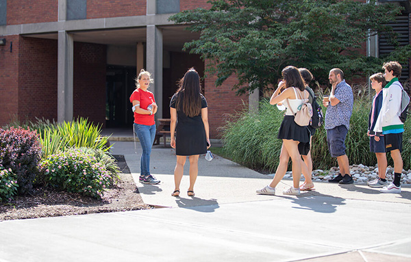 students participating in a tour