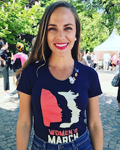 Christiana Lang at the women's march