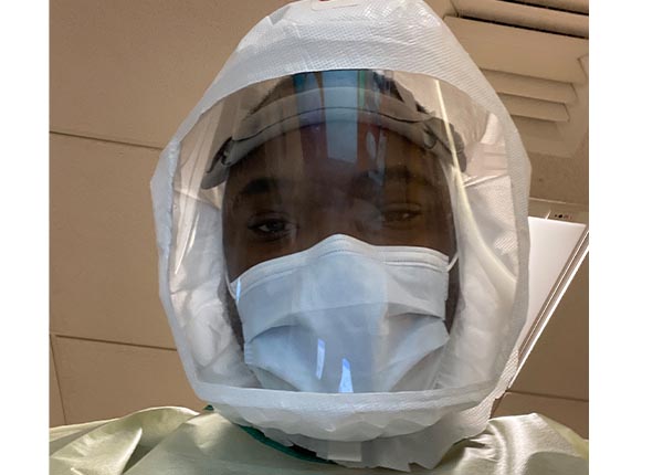 Anderson in his PPE