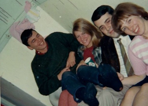 The Rileys with John Robinson and his late wife, Nancy, in the winter of 1966