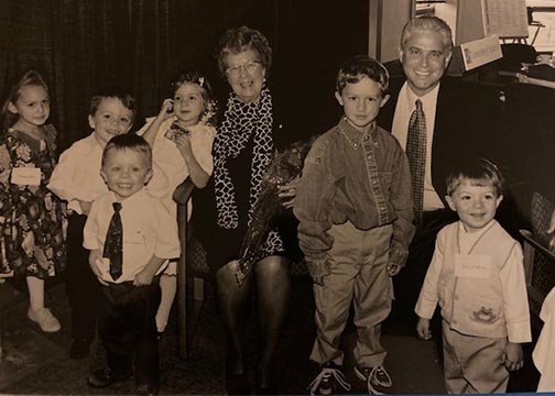 Louise Lostocco with Walter Harrison and her grandchildren