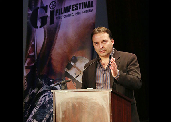 Dunning speaking at GI Film Festival