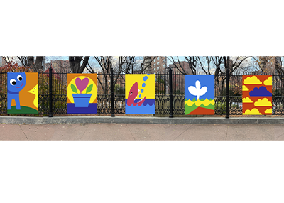 a rendering of Marya Triandafello's art piece on display in Washington Market Park.