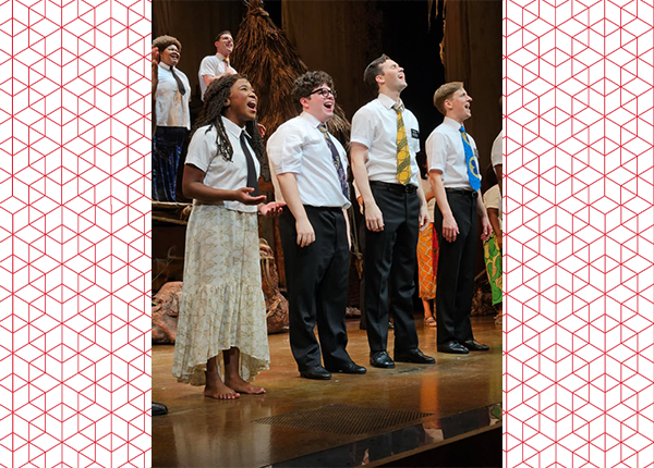 Sydney on stage during The Book of Mormon on Broadway