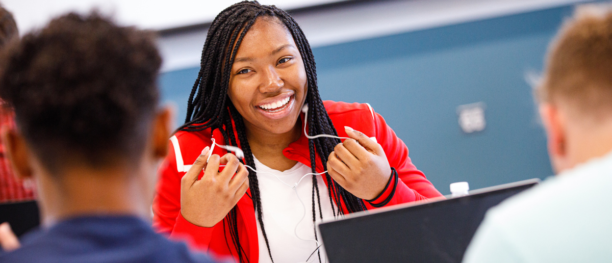 Student smiling