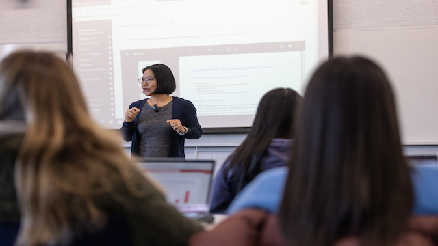 Students in a management class