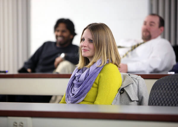 Student sitting at desk