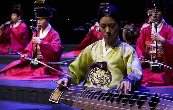 Korean Music Festival musicians playing instruments
