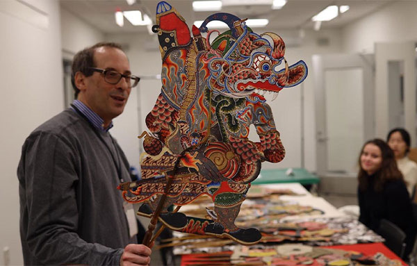 Dr. Matthew Isaac Cohen with puppet