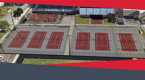 rendering of new outdoor complex