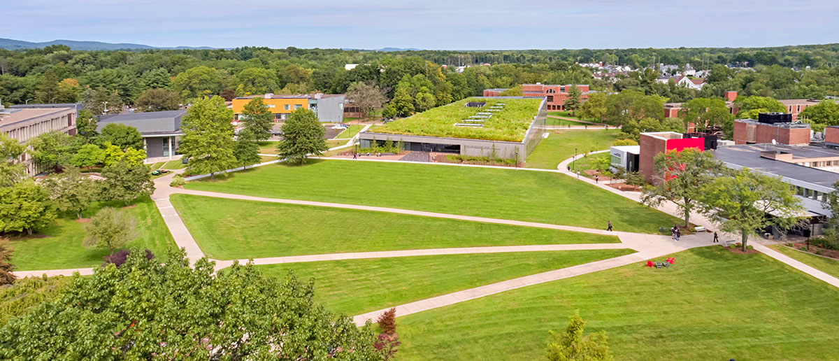 campus green drone photo