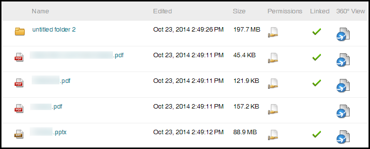 The 360° view will show you which files are linked and which are not.  By clicking the icon, you can see where in the course the file is linked.