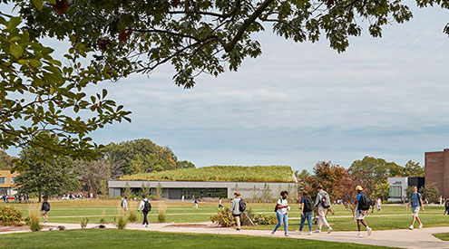 UHart lawn and Hursey Center