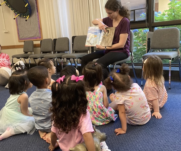 teacher and pre-school students