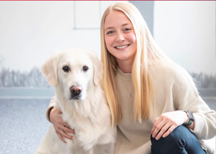 Alyssa Powers and her dog Willow