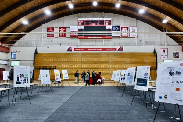 Auditorium overview of design expo projects