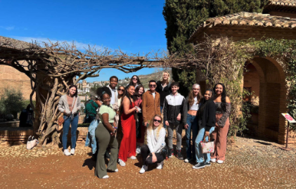 Jasmine and her classmates in Spain