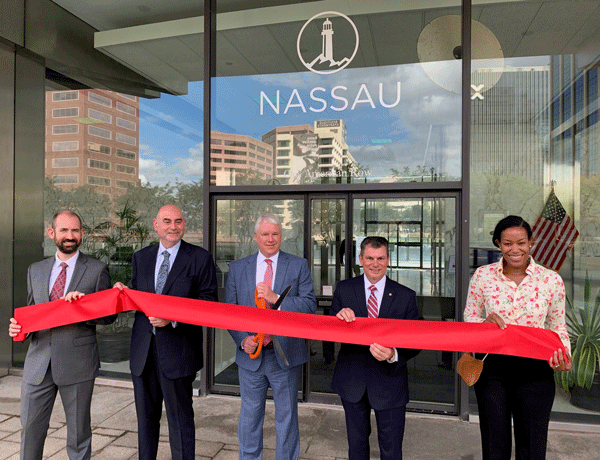 Photo of a ribbon cutting at CGI in Hartford